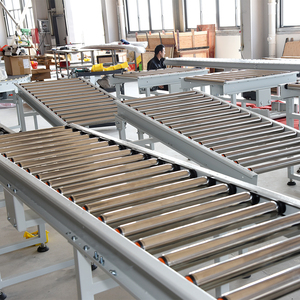 Heavy Duty Galvanized Drum Automated <strong>Roller</strong> <strong>Conveyor</strong> Motorized <strong>Conveyor</strong> Roll Packing Line With Speed Adjustable - Product Image 2