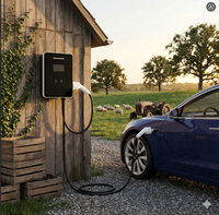 SHUOLEX Nuevo Cargador de Pared para Vehículos Eléctricos con Certificación CE de 7kW/11kW/22kW, Estación Inteligente para el Hogar con Control por Aplicación, RFID Tipo 2, OCPP 1.6J/2.0.1