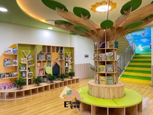 เฟอร์นิเจอร์โรงเรียนอนุบาลนานาชาติ การออกแบบตกแต่งภายในห้องสมุด ตกแต่งต้นไม้ในห้องสมุด และไอเดียสำหรับโรงเรียนอนุบาล - Product Image 2