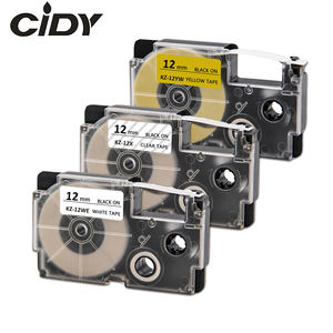 12毫米用于卡西欧打印机的黑白CIDY-12WE XR-12YE兼容标签带 - Product Image 4