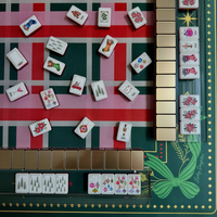 Tuiles de mahjong Lucky Daughters pour Noël, ensemble de 160 tuiles de mahjong américaines pour la maison pendant les fêtes