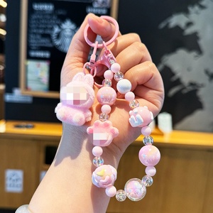 Cadena para Teléfono Móvil con Cuentas de Muñeca de Dibujos Animados Creativa, Colgante de Plástico para Llavero, para Bolsos de Mujer y Llaves de Coche de Pareja, Regalos Colgantes - Product Image 2