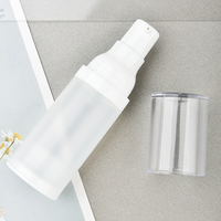 Flacon pompe en acrylique pour soins de la peau, portable, de luxe, sans cylindre, 15 ml, 30 ml, 50 ml, 100 ml, flacon sous vide givré, vente en gros