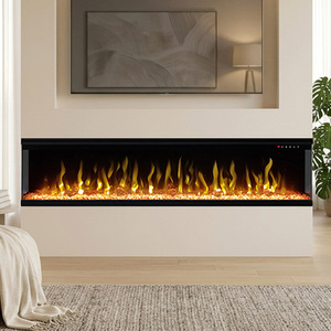 <span class=keywords><strong>Cheminée</strong></span> électrique 3D en verre avec flamme <span class=keywords><strong>décorative</strong></span> à télécommande, <span class=keywords><strong>fausse</strong></span> <span class=keywords><strong>cheminée</strong></span> à <span class=keywords><strong>LED</strong></span> pour salon - Product Image 2