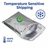 Sac isotherme personnalisé en argent pour expédition à froid, sac isotherme pour produits congelés ou réfrigérés