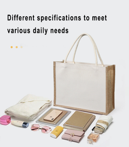 Sacs <span class=keywords><strong>de</strong></span> courses réutilisables utilitaires en <span class=keywords><strong>toile</strong></span> <span class=keywords><strong>de</strong></span> <span class=keywords><strong>jute</strong></span> et <span class=keywords><strong>de</strong></span> <span class=keywords><strong>toile</strong></span>, mini sacs fourre-tout, bricolage, artisanat <span class=keywords><strong>pour</strong></span> filles, décoration <span class=keywords><strong>de</strong></span> mariage, emballage cadeau - Product Image 3