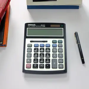 Calculadora de escritorio para oficina, soporte de logotipo personalizado de 12 dígitos, compatible con tasa de impuestos, venta al por mayor, barato