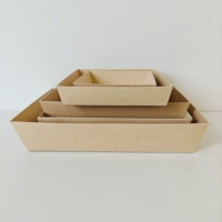 YBLPAK Vente en gros de boîtes rigides en papier kraft écologiques et biodégradables pour sandwichs, gâteaux, pâtisseries, design carré, emballage de pain en papier
