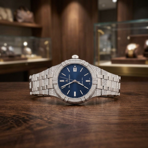 Montre automatique Maurice Lacroix pour homme, acier inoxydable, lunette sertie de diamants, cadran analogique, date - Product Image 3