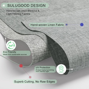 Stores à double rouleau sans fil sur mesure en <span class=keywords><strong>lin</strong></span> <span class=keywords><strong>gris</strong></span>, occultants et filtrants la lumière, jour et nuit, pour la maison et le bureau - Product Image 5
