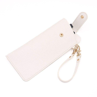Étui à lunettes en cuir PU avec clip de ceinture, pochette à lunettes solide en cuir, esthétique féminine, lunettes douces portables à suspendre au cou
