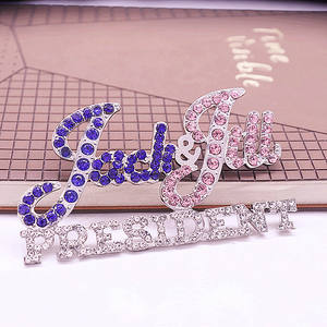 Narin Hollow mektup tasarım hediyeler JJOA yaka <span class=keywords><strong>Pin</strong></span> mavi ve pembe Rhinestone kakma Jack ve Jill Associate broş <span class=keywords><strong>Pin</strong></span> - Product Image 5
