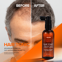 Spray tonique capillaire DHT Blocker pour la croissance des cheveux, soin naturel du cuir chevelu, biotine, palmier nain, traitement anti-chute et volumisant pour hommes et femmes