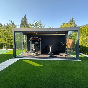 Pérgola Rectangular <span class=keywords><strong>para</strong></span> Jardín Exterior <span class=keywords><strong>de</strong></span> 3x3m, Gazebo con <span class=keywords><strong>Postes</strong></span> <span class=keywords><strong>de</strong></span> <span class=keywords><strong>Aluminio</strong></span>, Rejillas <span class=keywords><strong>de</strong></span> Acero, Soportes Incluidos, <span class=keywords><strong>para</strong></span> Patio Trasero, Terraza, Balcón - Product Image 2