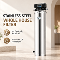 Purificateur d'eau UF intelligent à rinçage automatique avec membrane PVDF et boîtier en acier inoxydable pour filtration d'eau centrale domestique