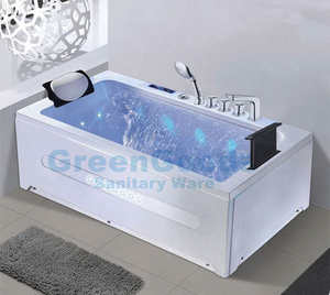 Luka — baignoire rectangulaire à bulles d'air, Massage de surf, avec lumière Led et télévision, 71 pouces - Product Image 6