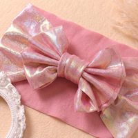 Nouvelles barrettes pour bébé fille, style vibrant et brillant, nœud papillon, accessoires pour cheveux en tissu élastique, accessoires universels pour bébé, vente en gros