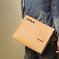 Sacs en cuir rétro en gros pour dossiers, sacoche d'affaires en cuir Crazy Horse pour hommes, petits sacs à bandoulière pour documents format A4