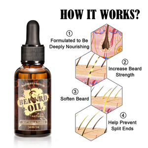 Aceite para el Crecimiento de la Barba Orgánico de Marca Privada Personalizada 100% Natural - Product Image 3