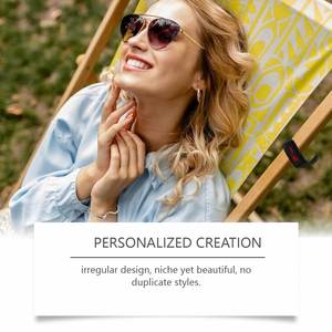 HOEXE Bracelet irrégulier en argent 18 carats Bracelet élégant à la mode en argent durable, de haute qualité, sans décoloration. - Product Image 3