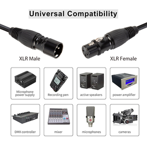 <span class=keywords><strong>Cable</strong></span> XLR Yinyu MC015K Macho a Hembra de 3 Pines, <span class=keywords><strong>Cable</strong></span> de Micrófono Balanceado para Grabación en Estudio, Altavoz PA, Mezclador de DJ - Product Image 6