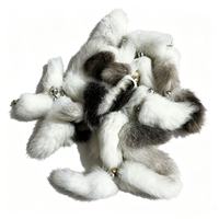 Jouet pour chat en fourrure naturelle de lapin, bâton court, baguette à fil pour chat, accessoire pour vêtements