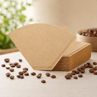 Filtres à café en papier coniques non toxiques, blanchis/blancs naturels, taille standard, pour 2 à 4 personnes, pour la préparation quotidienne du café à la maison.