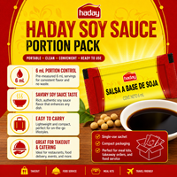 Bon prix – Sachets de sauce soja chinoise de 6 ml, portions contrôlées pour la restauration, les restaurants, les compagnies aériennes, la traiteurisation et les kits repas