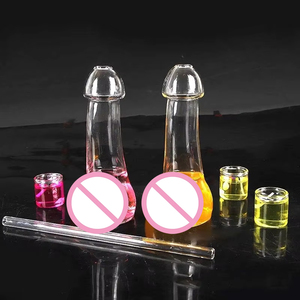 Delove Vaso de Vidrio Creativo al por Mayor, Copa de Cóctel para <span class=keywords><strong>Bar</strong></span> y Discoteca, Vaso con Pajita de Vidrio, Juguetes Sexuales para Adultos - Product Image 2