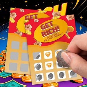 Win Big Prizes Scratch <b>Cards</b> Manufacturer 9 Scratch-Off Areas Digital Printing Uv Coating Custom for Lucky Draw - Product Image 1