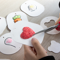 Bricolage, fournitures d'artisanat pour enfants, mousse magique, papier texturé, éponge de carte en cellulose blanche pour peinture acrylique