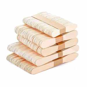 Cuchara <span class=keywords><strong>de</strong></span> pala <span class=keywords><strong>de</strong></span> madera pequeña personalizada, portátil, desechable, compostable a granel para helado, sopa, yogur, alimentación económica y barata - Product Image 2