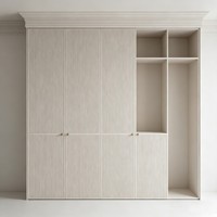 Armoire de chambre personnalisable avec porte vitrée, solutions d'organisation suspendue pour suite parentale