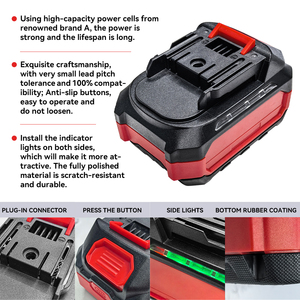 Batterie lithium-ion <span class=keywords><strong>18V</strong></span> 6Ah pour outils électriques, batterie lithium-ion rechargeable haute capacité pour perceuse sans fil - Product Image 1