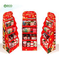 Présentoir en carton pour cadeau de Noël promotionnel personnalisé ECO Présentoir pour magasin de supermarché