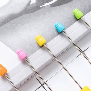 Selling Bulk Top Beaded Plastic Ballpoint Pen With Multi-Color Creative Lovely Small Fresh Neutral Custom Logo for Student - Product Image 3