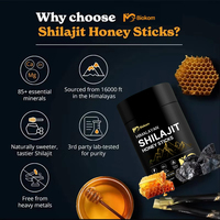Bâtonnets de miel Shilajit de l'Himalaya Betterralt en or pur, 30 bâtonnets, extrait de résine de Shilajit avec miel et safran, vente en gros
