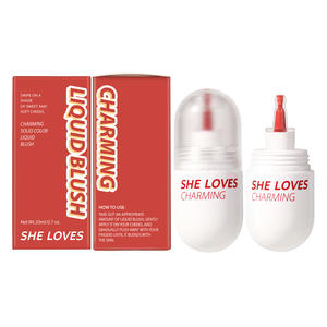 Rubor Líquido Mineral Cremoso de 4 Colores con Logotipo Personalizado al por Mayor, Rubor de Doble Uso para Mejillas y Labios, Maquillaje de Contorno con Efecto Bronceado - Product Image 1