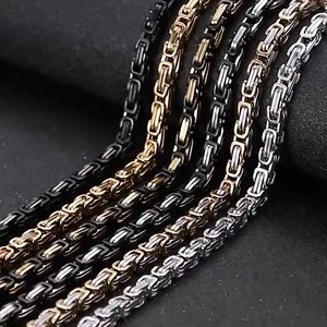 <span class=keywords><strong>KALEN</strong></span> Vente en gros de chaînes à maillons en acier inoxydable 316L pour hommes bracelet byzantin bracelets à breloques tendances en tailles 4/6/8 - Product Image 3