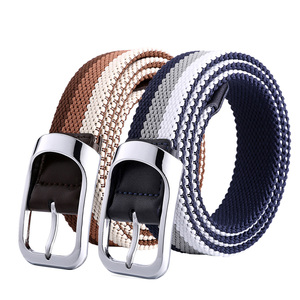 Sabuk Kepang PP Elastis untuk Pria, Sabuk Kepang Elastis Modis dengan Gesper Pin - Product Image 2