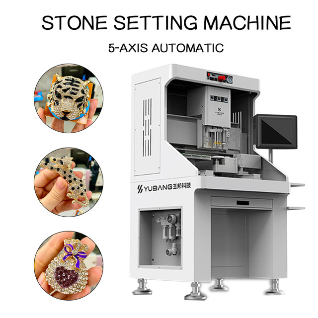 Yubang High Speed CNC Iron 5-Axis Automatic Jewelry Gemstone and Wax Stone Setting Machine