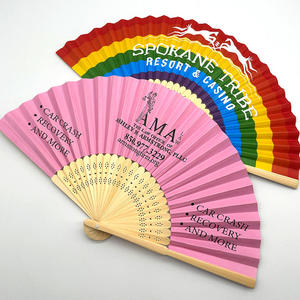 Abanicos de Papel de Bambú Personalizados con Logotipo Impreso a Precio de Fábrica, Abanicos Plegables de Tela - Product Image 5