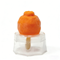 OEM/ODM Sucettes glacées 3D en forme d'orange, enrobées de chocolat croustillant, aux saveurs de fruits, desserts glacés originaux, bâtonnets glacés au lait exotiques