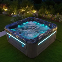 Baignoire de massage en acrylique, spa, jacuzzi extérieur, jacuzzi extérieur pour 6 personnes avec 67 jets