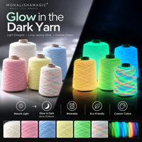Fil à tricoter lumineux, fil long qui brille dans le noir pour les bonnets, les amigurumi, les travaux manuels et les accessoires de mode, approvisionnement en gros OEM ODM