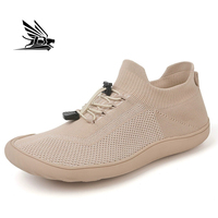 Nouveau Style confortable large orteil boîte chaussures respirant pieds nus TPU maille pour printemps hiver sans lacet expérience de marche naturelle