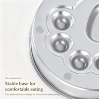 Bol de nourriture pour chat en acier inoxydable, qualité alimentaire, facile à nettoyer, durable, pour l'entraînement, assiette à nourriture lente pour animaux de compagnie