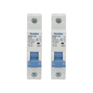 Disjoncteur miniature Nader NDB1-63C-1P 1P, courbe C, déclenchement thermique-magnétique, 63A, cadre 6kA, 230V, sécurité électrique domestique - Product Image 2