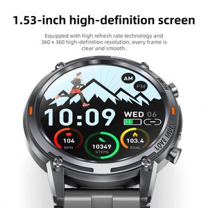 นาฬิกาอัจฉริยะ S350 Love Tests รุ่นปี 2025 หน้าจอ TFT HD ขนาด 1.53 นิ้ว มาตรฐาน IP68 ตรวจวัดอัตราการเต้นของหัวใจ รองรับการโทรผ่านบลูทูธ นาฬิกาอัจฉริยะสำหรับผู้ชาย - Product Image 4