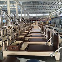 Plataforma de Estiramiento Dinámico para Entrenamiento de Core, Extensor de Pilates Blanco en Oferta, Reformer de Pilates de Madera de Arce Gruesa con Riel Completo